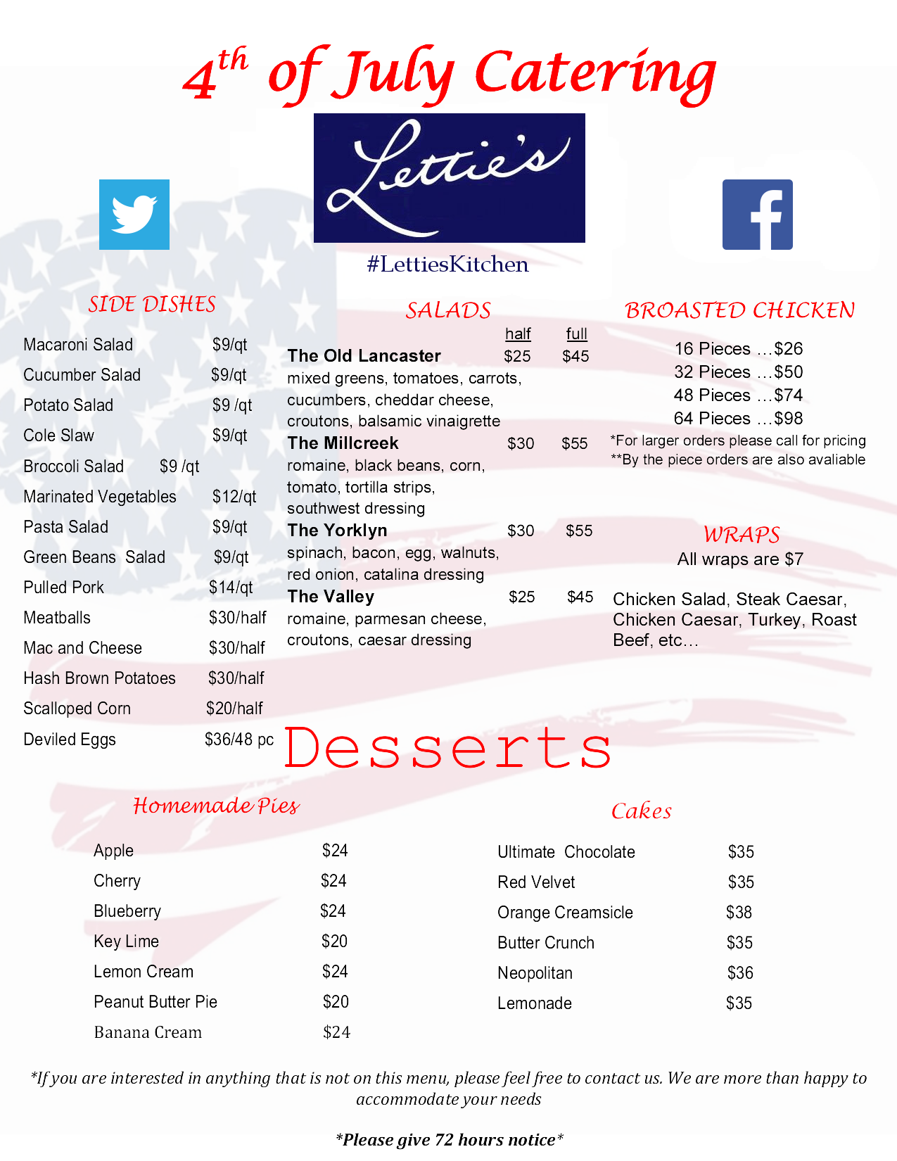 4th Of July Menu 2015 For Lettie s Kitchen