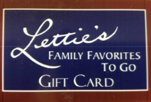 Gift Cards from Letties Kitchen